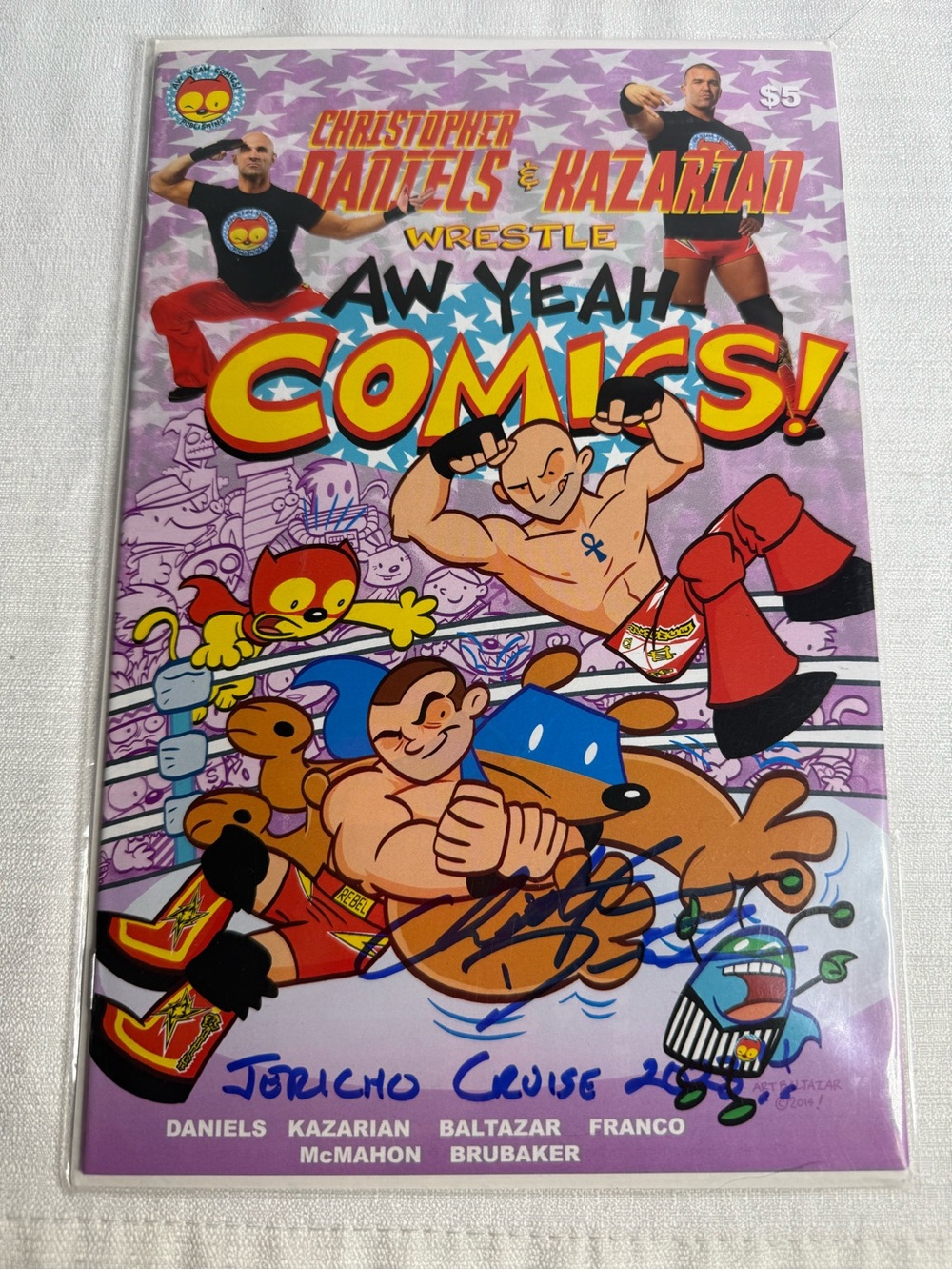 Autographed Aw Yeah Comics Daniels Kazarian Wrestling Comic Jericho Cruise 2023